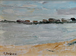 Vintage Art Coastal Oil Painting from Sweden