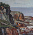Load image into Gallery viewer, Mid Century Original Coastal Oil Painting From Sweden
