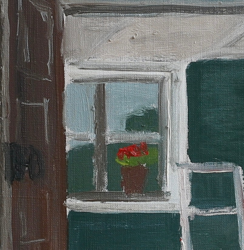 Mid Century Interior Oil Painting From Sweden