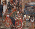 Load image into Gallery viewer, Vintage Mid Century Cityscape Oil Painting From Sweden

