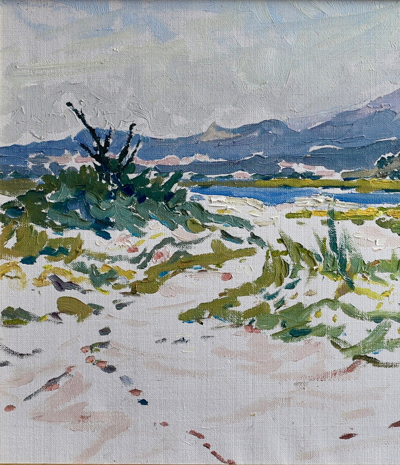Mid Century Vintage Original Landscape Oil Painting From Sweden