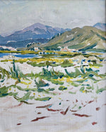 Mid Century Vintage Original Landscape Oil Painting From Sweden