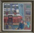 Load image into Gallery viewer, Original Vintage Interior Oil Painting from Sweden

