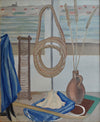 Vintage Art Room Original Mid Century Interior from Sweden 1949
