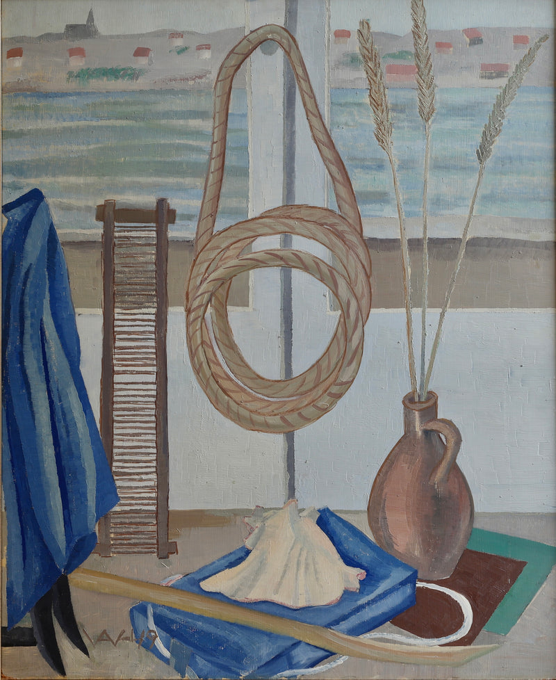 Vintage Art Room Original Mid Century Interior from Sweden 1949