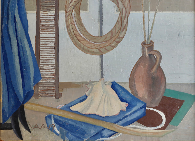 Vintage Art Room Original Mid Century Interior from Sweden 1949