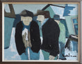 Load image into Gallery viewer, Oil Painting Vintage Mid Century Oil Painting of Fishermen From Sweden
