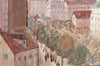 Mid Century Vintage Original Parisian Cityscape Oil Painting