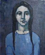 Vintage Art Room Mid Century Portrait from Sweden