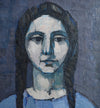 Vintage Art Room Mid Century Portrait from Sweden