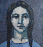 Vintage Art Room Mid Century Portrait from Sweden