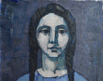 Vintage Art Room Mid Century Portrait from Sweden
