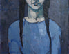 Vintage Art Room Mid Century Portrait from Sweden