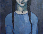 Vintage Art Room Mid Century Portrait from Sweden