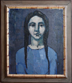 Vintage Art Room Mid Century Portrait from Sweden