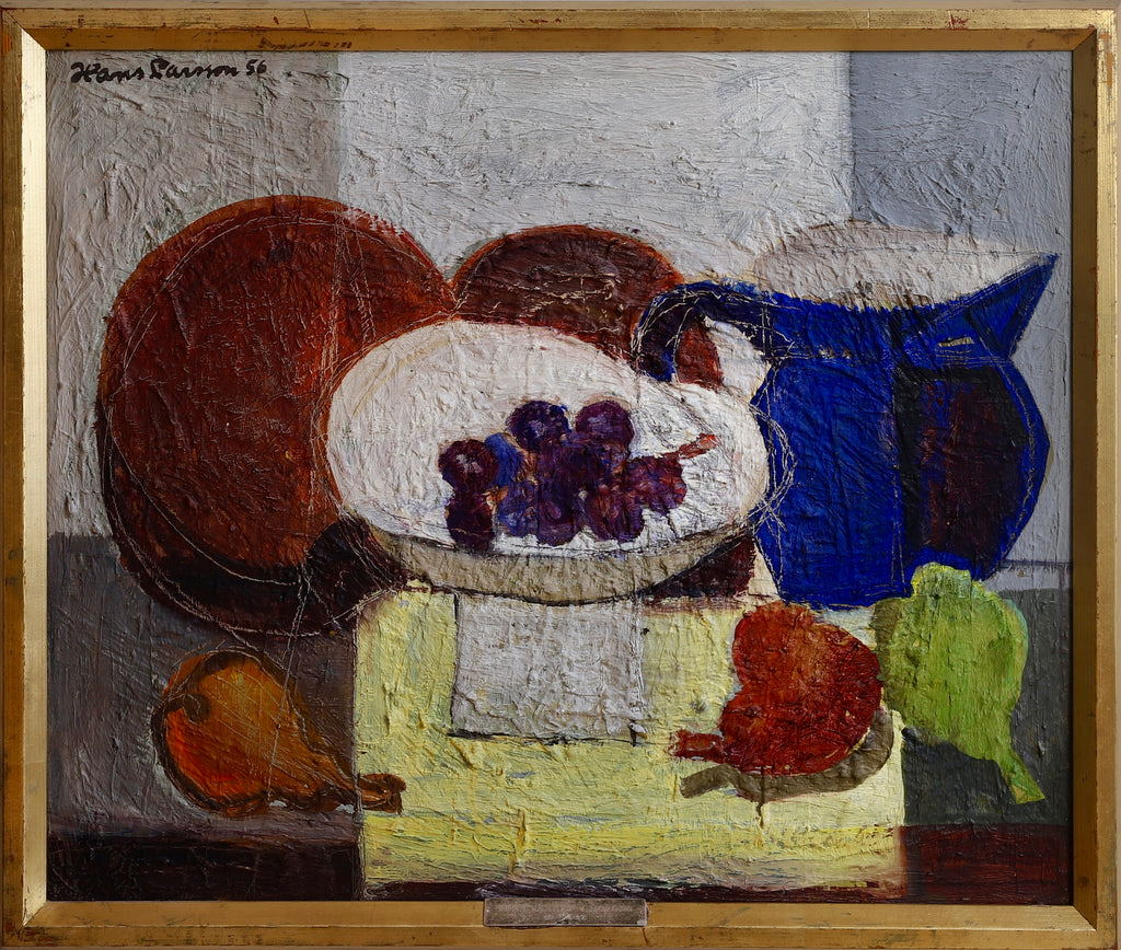 Vintage Art Still Life Mid Century Oil Painting From Sweden