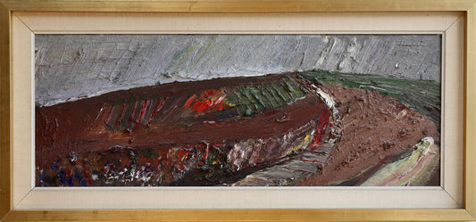 Swedish Mid Century Vintage Art Landscape Oil Painting