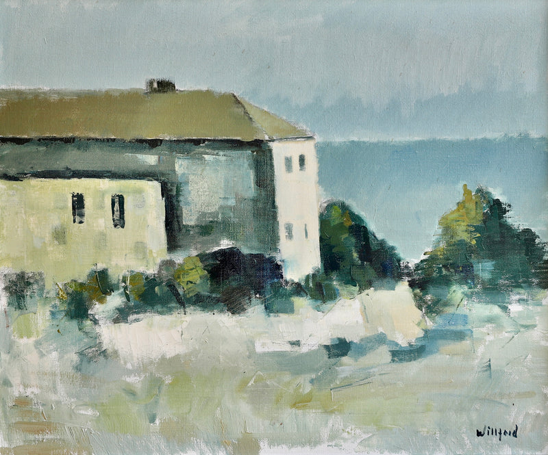 Vintage Mid Century Oil Painting By Willford Sweden