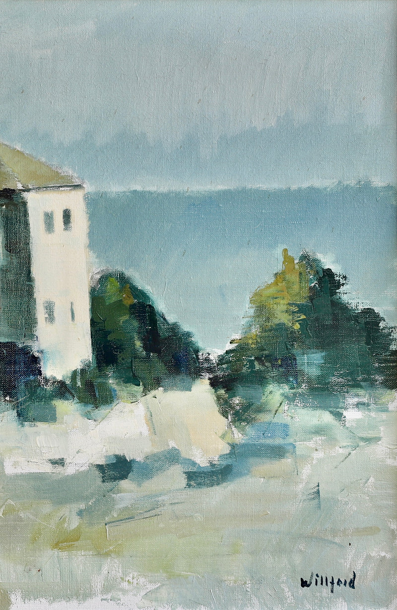Vintage Mid Century Oil Painting By Willford Sweden
