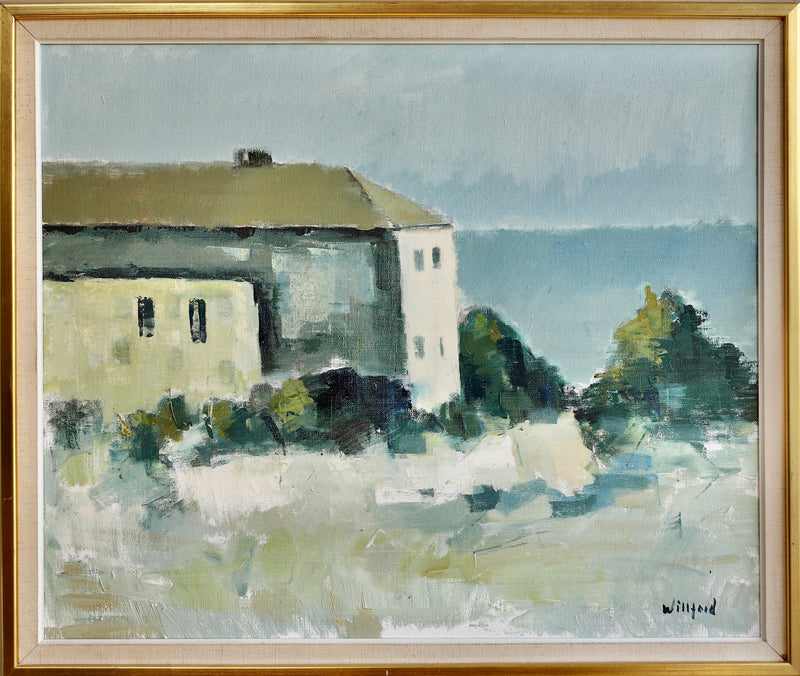 Vintage Mid Century Oil Painting By Willford Sweden