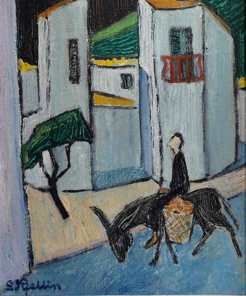 Vintage Art Original Oil Painting From Sweden by S Kjellin