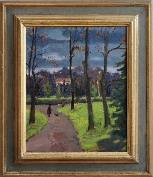 Mid Century Vintage Original Landscape Oil Painting from Sweden
