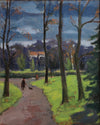 Mid Century Vintage Original Landscape Oil Painting from Sweden