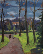 Mid Century Vintage Original Landscape Oil Painting from Sweden