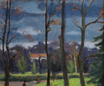 Mid Century Vintage Original Landscape Oil Painting from Sweden