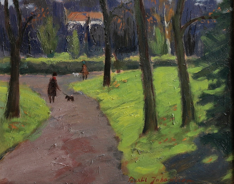 Mid Century Vintage Original Landscape Oil Painting from Sweden