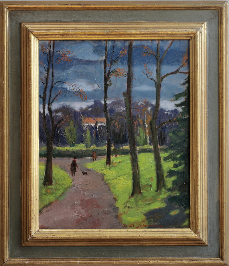 Mid Century Vintage Original Landscape Oil Painting from Sweden