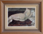 Original Vintage Mid Century Figurative Painting From Sweden