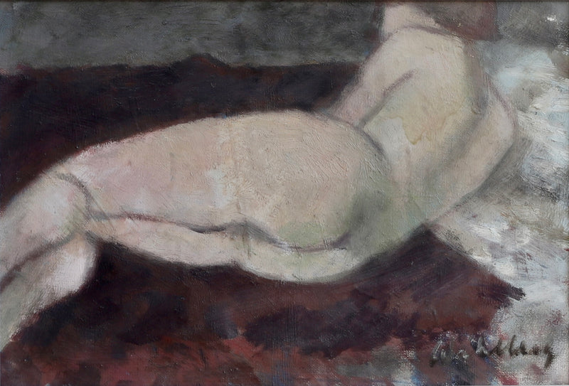 Original Vintage Mid Century Figurative Painting From Sweden