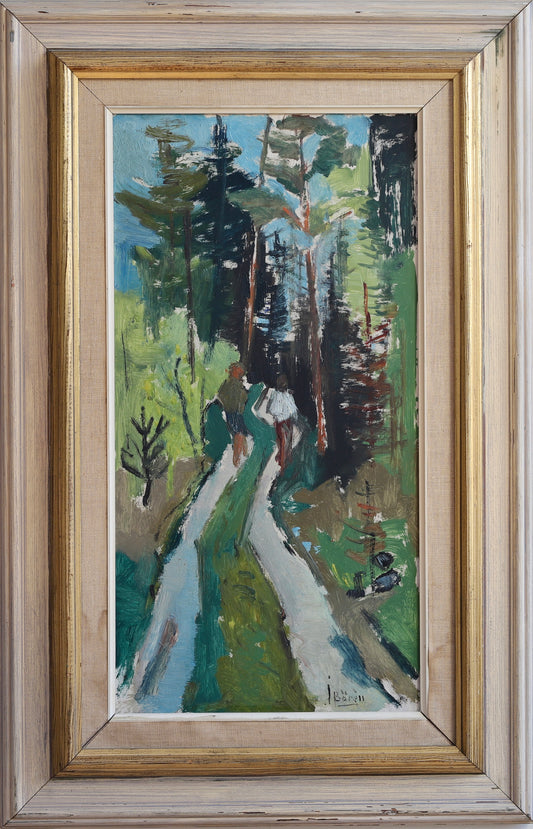 Vintage Landscape Oil Painting From Sweden by J Bören
