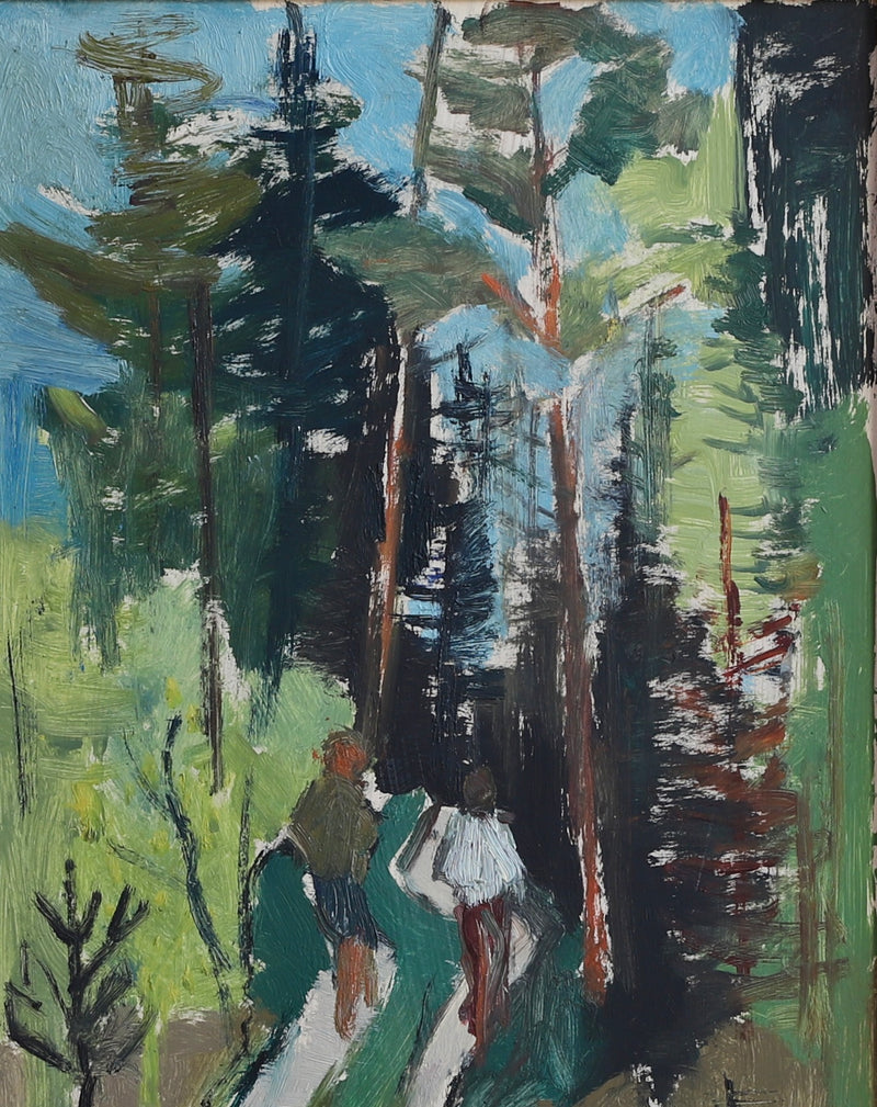 Vintage Landscape Oil Painting From Sweden by J Bören