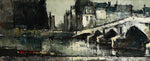 Mid Century Vintage Original Parisian Cityscape Oil Painting