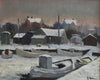 Mid Century Vintage Art Original Oil Painting From Sweden By E Skans