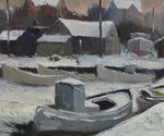 Mid Century Vintage Art Original Oil Painting From Sweden By E Skans