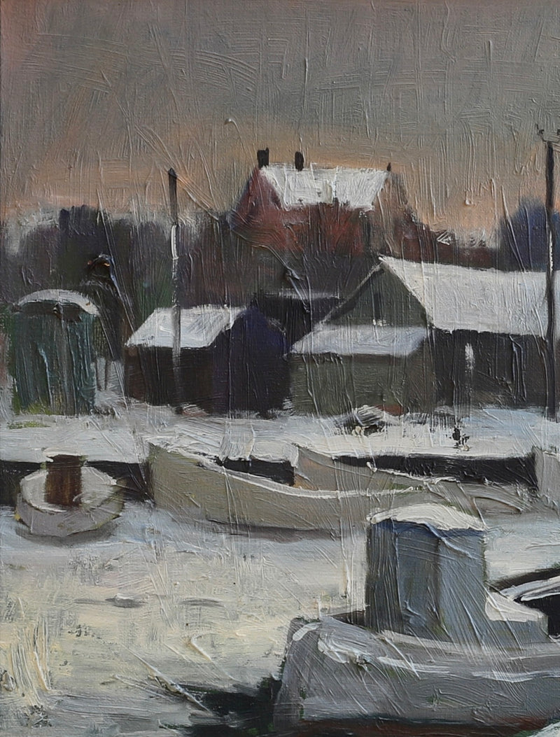 Mid Century Vintage Art Original Oil Painting From Sweden By E Skans