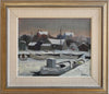 Mid Century Vintage Art Original Oil Painting From Sweden By E Skans