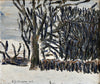 Vintage Art Original Winterscape Oil Painting From Sweden