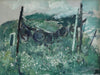 Vintage Coastal Oil Painting From Sweden by J Bören