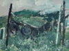 Vintage Coastal Oil Painting From Sweden by J Bören