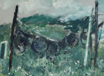 Vintage Coastal Oil Painting From Sweden by J Bören