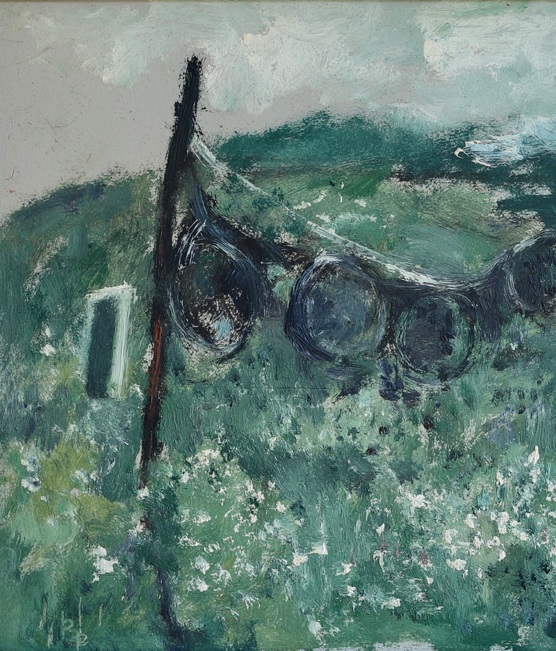 Vintage Coastal Oil Painting From Sweden by J Bören