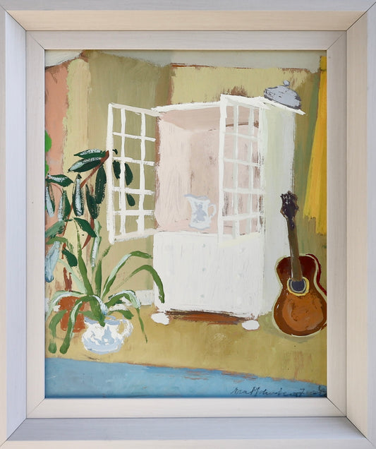 Vintage Art Mid Century Interior Scene From Sweden 1979
