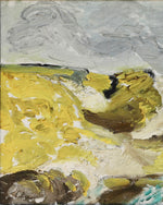 Mid Century Original Vintage Abstract Oil Painting from Sweden