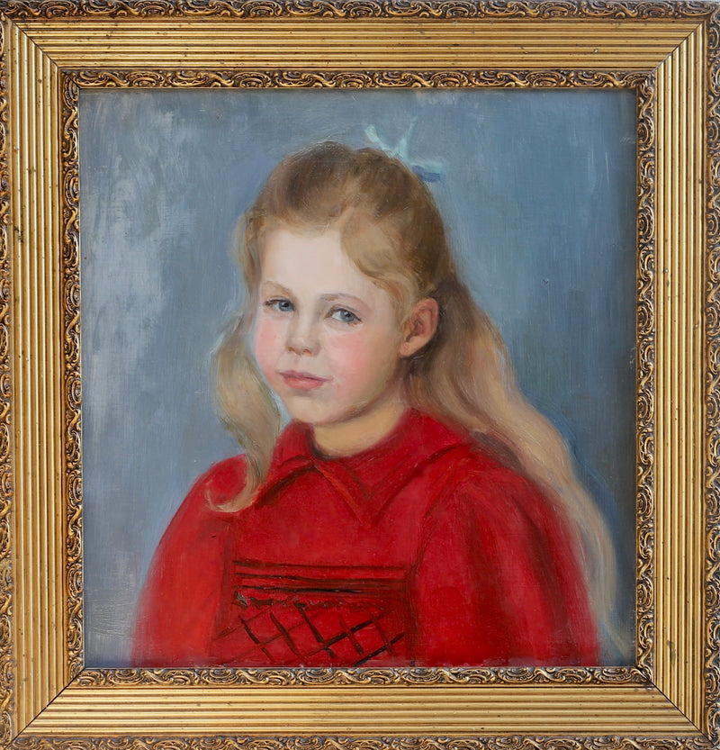 Vintage Art Room Mid Century Portrait from Sweden