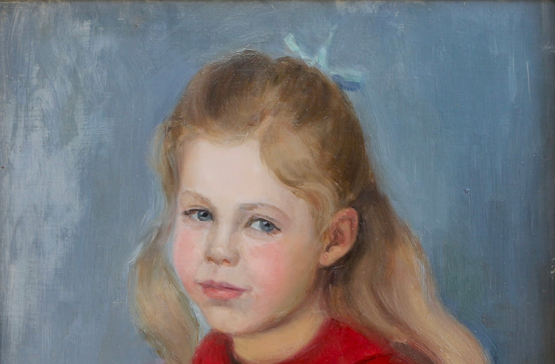 Vintage Art Room Mid Century Portrait from Sweden
