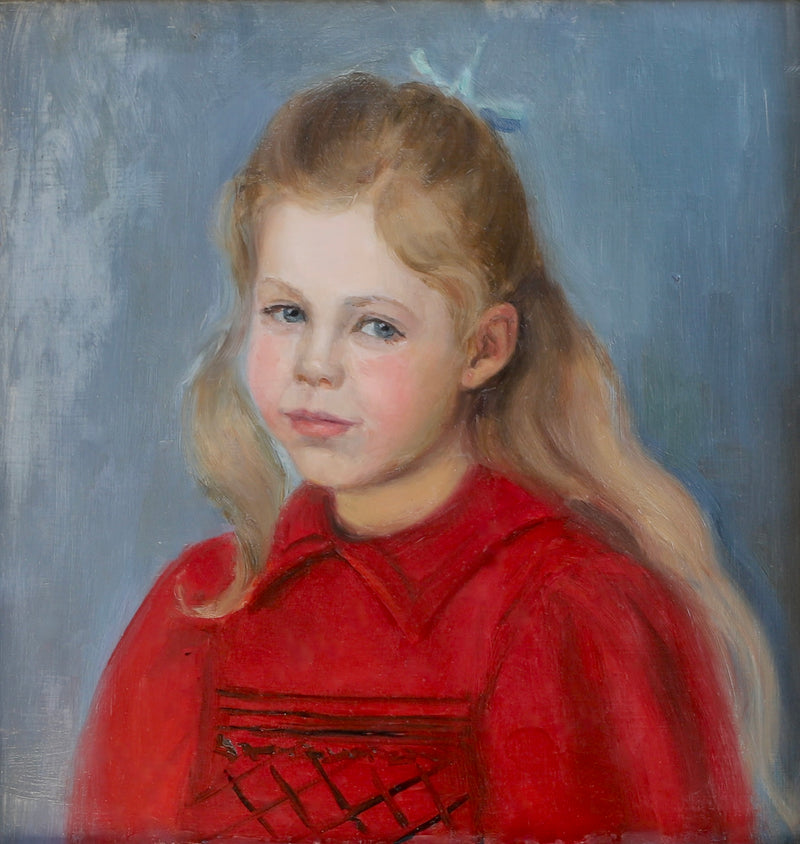 Vintage Art Room Mid Century Portrait from Sweden